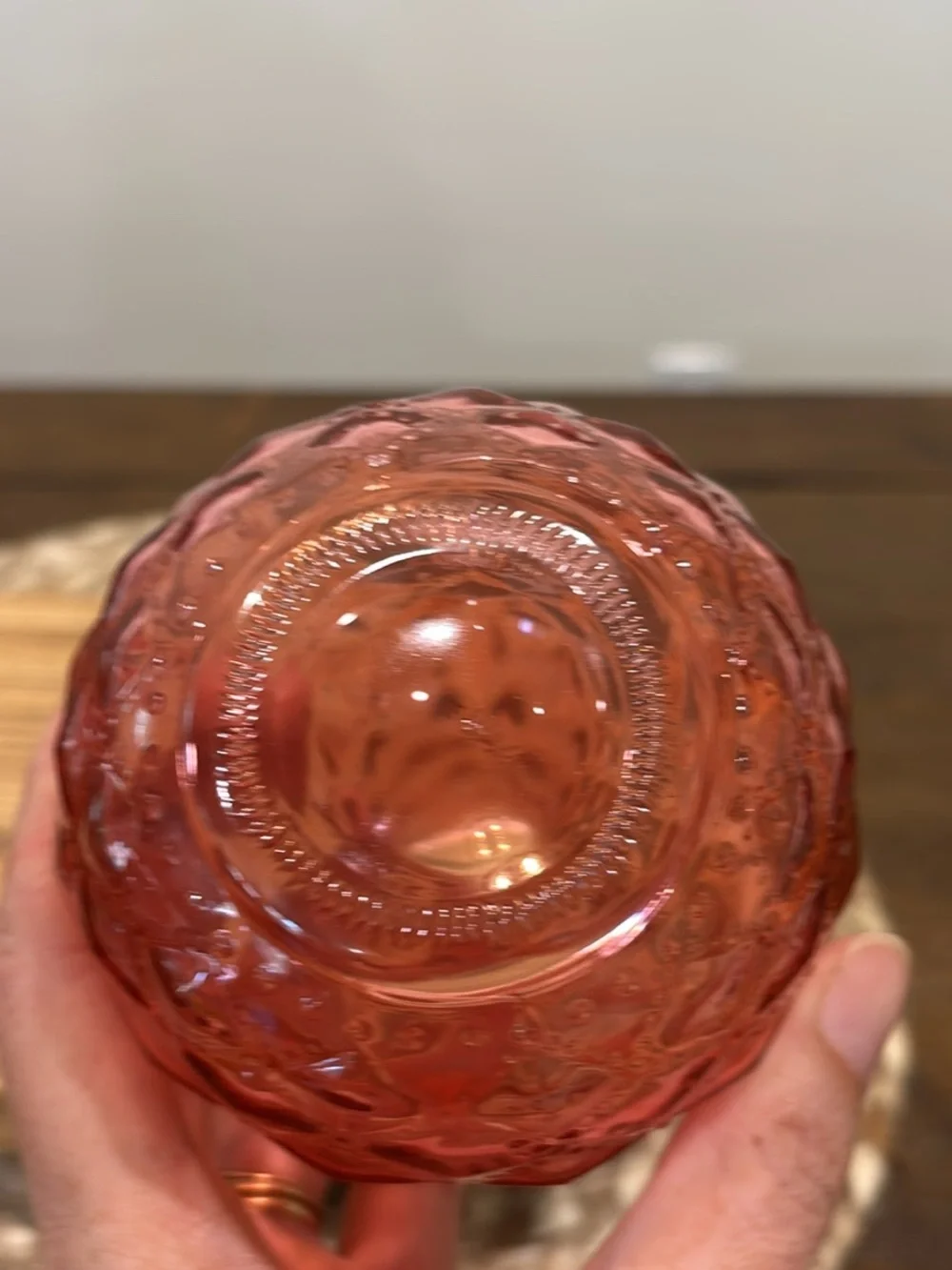 Vintage-Style Pink Glass Bud Vase - Home Accents